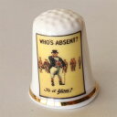 ヴィンテージ ポスター Who's absent? is it you? ジョン ブル イギリス アドバタイジング ADVERTISING 広告 シンブル 指貫...