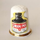 スワン インク Swan Ink インキ 白鳥 イギリス アドバタイジング ADVERTISING 広告 ポスター シンブル 指貫き ソーイング キルト パッチ...