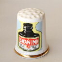 スワン インク Swan Ink インキ 白鳥 イギリス アドバタイジング ADVERTISING 広告 ポスター シンブル 指貫き ソーイング キルト パッチ...