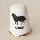 アリエス Aries おひつじ座 白羊宮 イギリス 12星座 ゾディアック シンボル シープ ヒツジ シンブル 指貫き ソーイング キルト パッチワーク コレク...