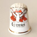 ジェミニ Gemini ふたご座 双児宮 12星座 ゾディアック シンボル イギリス シンブル 指貫き ソーイング キルト パッチワーク コレクション アイテム...