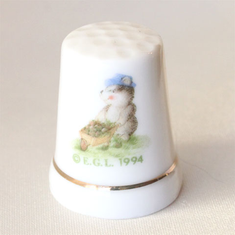 手押し車 ガーデニング ハリネズミ　ヘッジホッグ1994年 シンブル 指貫き 動物 アニマル