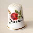 レッドローズ Red Rose 赤いバラ ジャネット Janet レディースネーム フラワー シンブル 指貫き ソーイング コレクション アイテム 誕生日 ギフ...