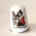 ランベリス LLANBERIS ハープをひく女性 プレースネーム ウェールズ Wales シンブル 指貫き ソーイング コレクション アイテム 誕生日 ギフト ...