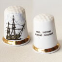 イギリスの帆船 H.M.S Victory ヴィクトリー号 ネルソン提督のフラッグシップ シンブル 指貫き ソーイング キルト パッチワーク コレクション アイ...
