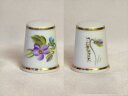 スミレの花 ハンドペイント 手書き バイオレット フラワー ロイヤル ウースター Royal Worcester シンブル 指貫き ソーイング キルト パッチワ...