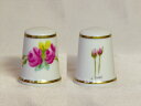 赤い薔薇 花 レッド ローズ バラ フラワー ハンドペイント 手書き ロイヤル ウースター Royal worcester シンブル 指貫き ソーイング コレク...