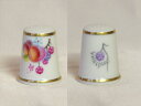 ピーチ ベリー 可愛らしいフルーツと小花 ハンドペイント 手書き ロイヤル ウースター Royal worcester シンブル 指貫き ソーイング コレクショ...