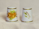 黄色い薔薇 イエロー ローズ 花 バラ フラワー ハンドペイント 手書き ロイヤル ウースター Royal worcester シンブル 指貫き ソーイング コ...