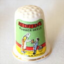 広告 オールド ポスター レッドファーンズ ラバーヒール Redferns Rubber heels アドバタイジング 広告 シンブル 指貫き ソーイング コレ...