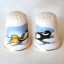ペンギンのいる風景 眠るペンギン Penguin シンブル 指貫き ソーイング キルト パッチワーク コレクション アイテム プレゼント 新品 未使用 02P2...