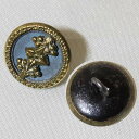 14mm フラワー 花 ピクチャー メタルボタン ソーイング ヴィンテージ アンティーク 【中古】