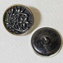 15.5mm フラワー 花 ピクチャー メタルボタン ソーイング ヴィンテージ アンティーク 【中古】
