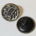 13mm フラワー 花 ピクチャー メタルボタン ソーイング ヴィンテージ アンティーク 【中古】