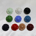 18mm フリル ドーム チェコのヴィンテージ ガラス ボタン ブルー ブラック ピンク ブラウン 色々 【中古】