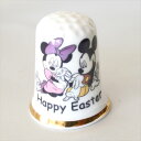 ディズニー Disney ハッピー イースター Happy Easter ミッキーマウスとミニーマウスと小ウサギ達 シンブル 指貫き ソーイング キルト パッチ...