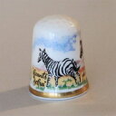 シマウマ ゼブラ ZEBRA 絶滅危惧種 W.R.Tipton 画 ケイバーズウォール Caverswall シンブル 指貫き ソーイング キルト パッチワーク...