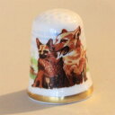 ドッグ Dog 犬 ウェルシュ コーギー Welsh Corgi ケイバーズウォール Caverswall W.R.Tipton 画 シンブル 指貫き ソーイン...