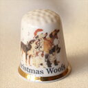 ウ〜 犬がいっぱい♪ クリスマス ウォフス Christmas Woofs クリスマスのプレゼントに♪ シンブル 指貫き ソーイング コレクション アイテム 誕...