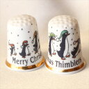 メリークリスマス ペンギン ファミリー♪ クリスマスのプレゼントに♪ シンブル 指貫き ソーイング コレクション アイテム 誕生日 ギフト プレゼント 02P2...