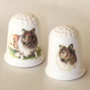スコティッシュ コリー Scottish Collie コールポート Coalport ドッグ Dog 犬 シンブル 指貫き ソーイング キルト パッチワーク ...