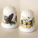 蝶 バタフライ Clover Yellow Longtailed Blue シジミ蝶 コールポート Coalport クローバー イエロー ロング テイルド ブ...