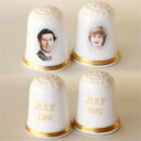 チャールズ ダイアナ 2個セット Charles and Diana 1981年 結婚記念 コールポート Coalport シンブル 指貫き 誕生日 プレゼント ソーイング コレクション アイテム 小物 02P23Aug15