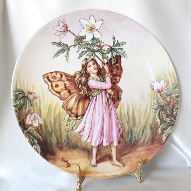 1996年 Wedgwood ウィンドフラワー フェアリー Windflower Fairy 花の妖精が可愛らしいフラワー フェアリー 絵皿 シシリー メアリー バーカー イギリス ウォールプレート ウェッジウッド 飾り…
