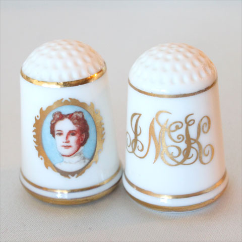 アイダ　マッキンリー　アメリカ ファーストレディーウィリアム　マッキンリー大統領の妻ファーストレディー　シンブル（指貫）フランクリン ポーセリン ミント(Franklin Porceline Mint)