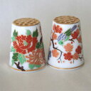 ウグイスとボタンの花 牡丹 カノウ Kano イザワ製磁 Izawa 丸源 シンブル 指貫き ソーイング キルト パッチワーク コレクション アイテム 誕生日 ...