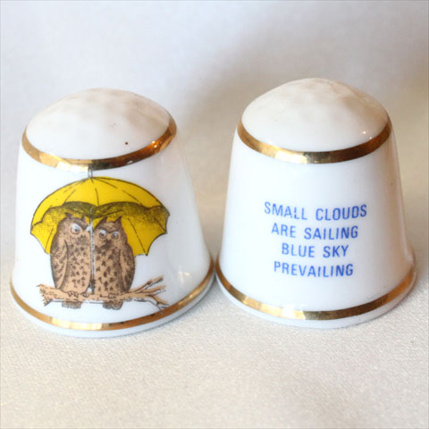 ことわざ 青い空　小さな雲　ウィリアム　ワーズワース イギリス　キープセーク シンブル 指貫き　フクロウ　ふくろう オウル