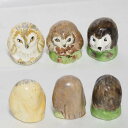 フクロウ OWL アウル ハリネズミ ヘッジホッグ イギリス 作家作品 ハンドメイド シンブル 指貫き キジトラ 茶トラ メリーフィールド ネコ 猫 キャット ...
