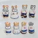 セーラー 衣装 サッカー イギリス 作家作品 ハンドメイド シンブル 指貫き キジトラ 茶トラ メリーフィールド ネコ 猫 キャット 置物 ソーイング キルト ...