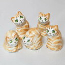 茶トラ ねこがいっぱい イギリス 作家作品 ハンドメイド シンブル 指貫き キジトラ 茶トラ メリーフィールド ネコ 猫 キャット 置物 ソーイング キルト パ...