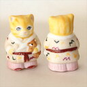 テディベアを持つローブ姿のJ.P. バスター 可愛い猫のフィギュア シンブル シュミッド Schmid キティ キューカンバー キャット ねこ ネコ ハンドペイ...