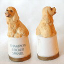 コッカスパニエル Cocker Spaniel 犬のフィギュアの乗った モデルトップ シンブル 指貫 エネスコ ENESCO コッカースパニエル ドッグ 【中古...