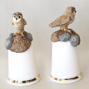 バローイング アウル Burrowing Owl アナフクロウ オウルコレクション イギリス スターリング & クラシック ピューター Pewter モデルトップシンブル 指ぬき ソーイング フクロウ 梟