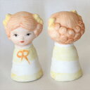 黄色いリボンとワンピース ボーイ&ガール Boy & Girl 男の子と女の子 フィギュリン 人形 エネスコ ドール Enesco Doll シンブル 指貫き ...