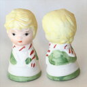ストライプのマフラー ボーイ&ガール Boy & Girl 男の子と女の子 フィギュリン 人形 エネスコ ドール Enesco Doll シンブル 指貫き ソー...