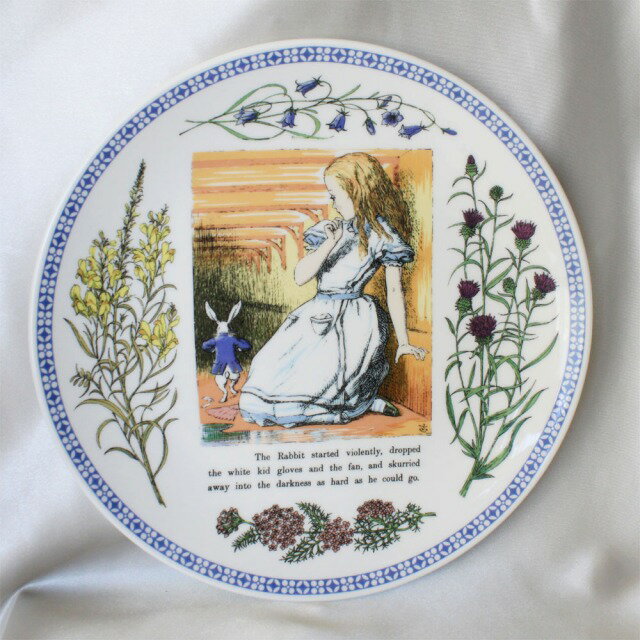 MINTON 루이스 캐롤 이상한 나라의 앨리스 Alice in wonderland 민턴 화이트 래빗 흰 토끼 존 테니엘 1998년 한정 발행 1500장 희소품 시리얼 넘버 그림 접시 월 플레이트 장식 접시 [중고] 02P01Oct16