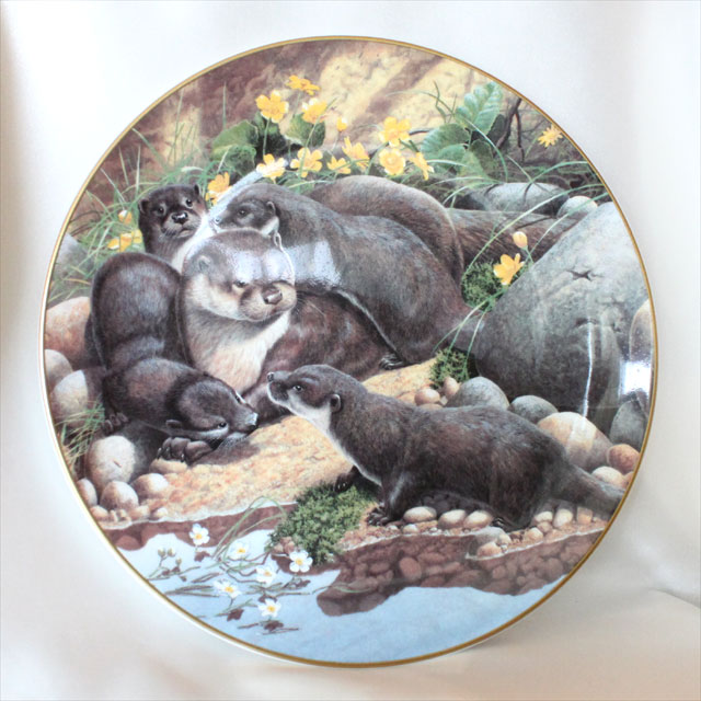 1994年 かわうその親子 オッター Otter エイドリアン リグビー画 Adrian Rigby ロイヤル ドルトン Roya..