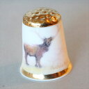 野生動物 トナカイ Deer 希少なデザイナーズ クリストファー ヒューズ Christopher Hughes シンブル 指貫き ソーイング コレクション ア...