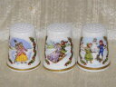 1982 1983 1984年 限定発行 ロイヤル ウースター Royal worcester クリスマス アイススケート ソリすべり スノーマン シンブル 指...