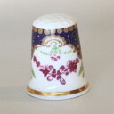 ピュース フェストゥーン 暗赤色の花の綱 小花 デザイン ロイヤル ウースター Royal Worcester ヒストリック パターン シンブル 指貫き ソーイ...