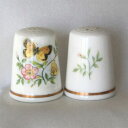 花と蝶 モンキチョウ クラウデッド イエロー Clouded Yellow ロイヤル ウースター Royal worcester バタフライ シンブル 指貫き ...