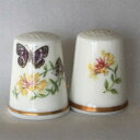 花と蝶 コムラサキ パープル エンペラー Purple Emperor ロイヤル ウースター Royal worcester バタフライ シンブル 指貫き ソー...