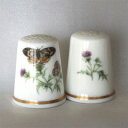 花と蝶 ヒメアカタテハ ペインテッド レディー Painted Lady ロイヤル ウースター Royal worcester バタフライ シンブル 指貫き ソ...