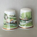 TCC リバーロマンス River Romances 川辺のカップル ロイヤル ウースター Royal worcester シンブル 指貫き ソーイング アイテ...