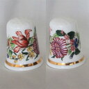 ジャーマン フラワー チューリップと小花 デザイン ロイヤル ウースター Royal Worcester ヒストリック パターン シンブル 指貫き ソーイング ...