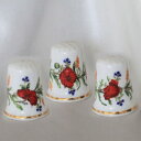 ポピーの花 フラワー ロイヤル ウースター Royal Worcester ヒストリック パターン シンブル 指貫き ソーイング キルト パッチワーク コレクシ...